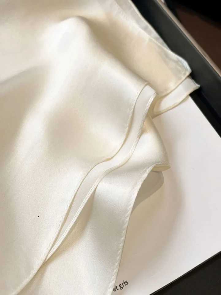 Solid Color Wens Square Scarf MtiPurpose Fashionab Imitation Silk Scarf For Hair Waist Bag Bandana Hair Band bandW251021