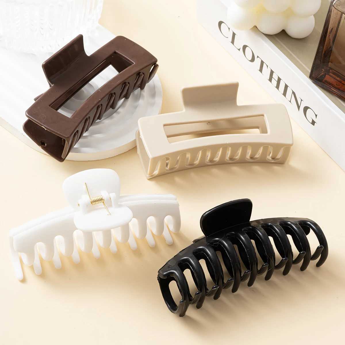 Ponytail Large Silicone Hair Claw Crab Hair Accessories for Women Solid Bowknot Hair Clips Hairpins Girls Barrettes HeadbandsW254021