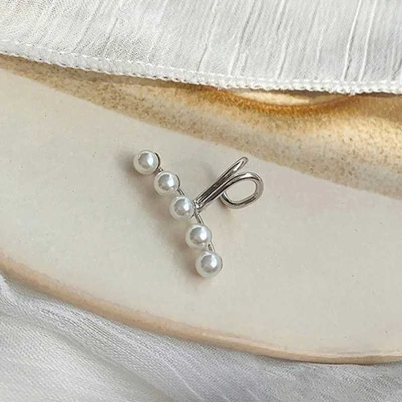 Silver Color Simple Pearl Ear Clip Earrings For Women Without Piercing Minimalist Fashion Jewelry Accessorie J251021
