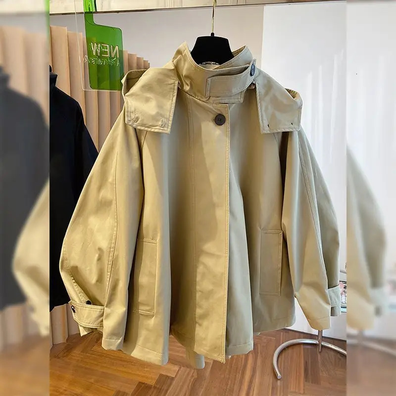 Offer Coats Woman Leather Trench Coat Trenchcoat Pieces Sunscreen Minimalist Printing Quality Goth HighEnd Feeling Flattering 251021