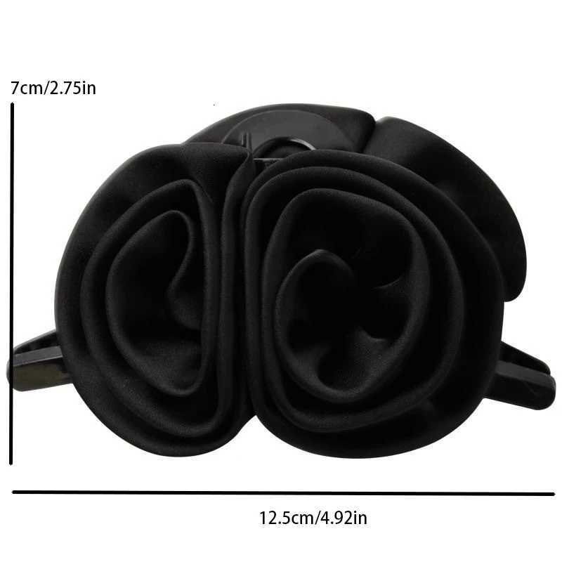 Retro Solid Color Fabric Rose Hair Clip for women Elegant Shark Clip Fashion Girls Hair claw Hair accessoriesW254021
