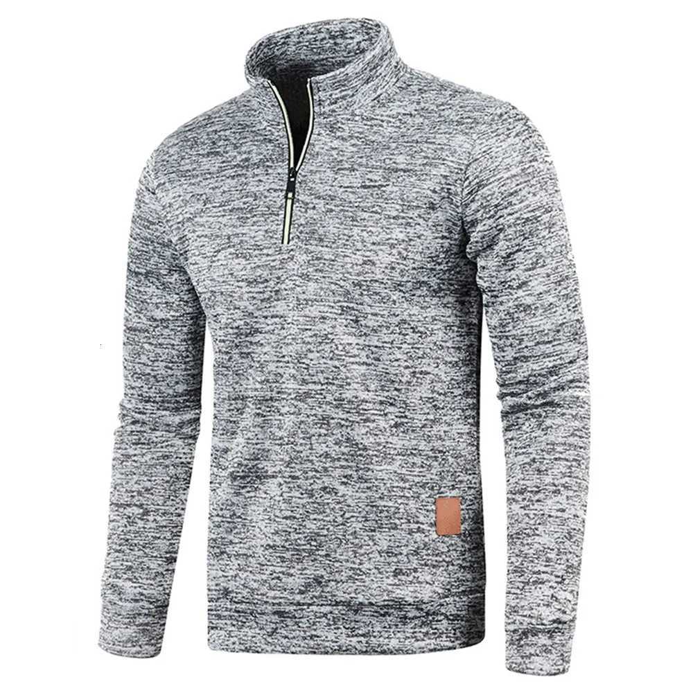 Mens Sweatshirts Half Zipper Pullover Male Long Sleeve Flleece Sweater Standcollar Snowflakes Hoodies Men Clothes W251021