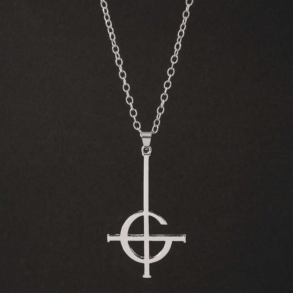Mysterious Cross Destinys Gate Key Pendant Necklace Punk Cross Ghoul Chain Band Jewelry GiftXJ251018