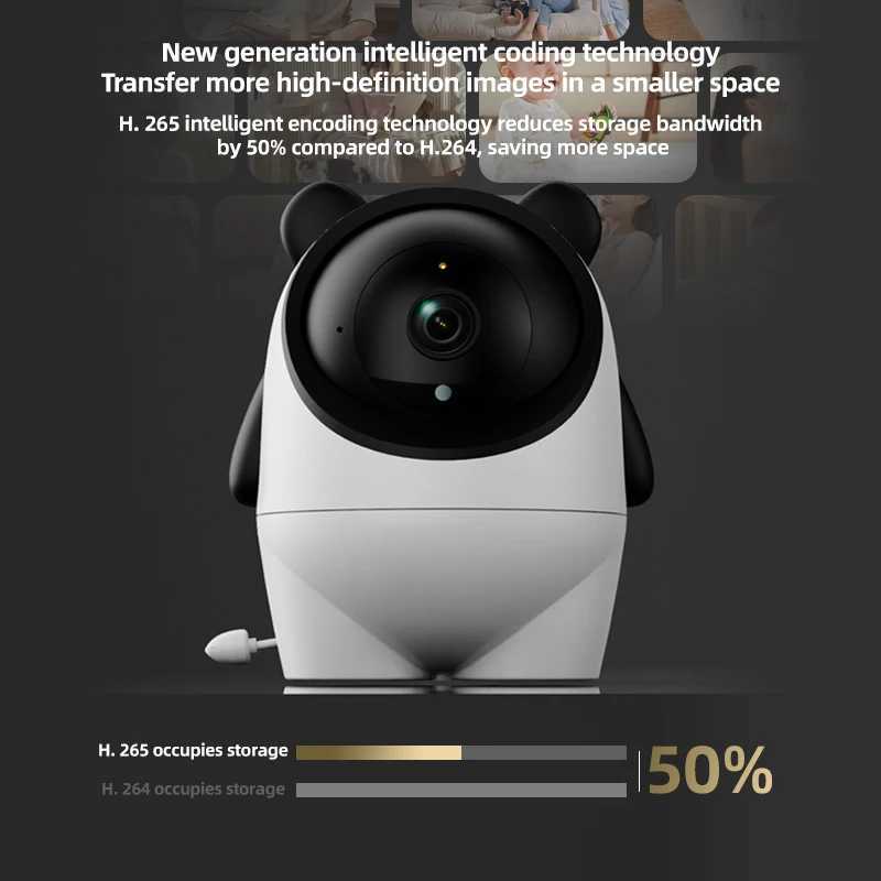 Danmini 2K HD Baby Monitor 3 Million Pixels Camera Tuya App Mobile Remote Control Infrared Laser Shake Pet Night Vision Monitors J251121