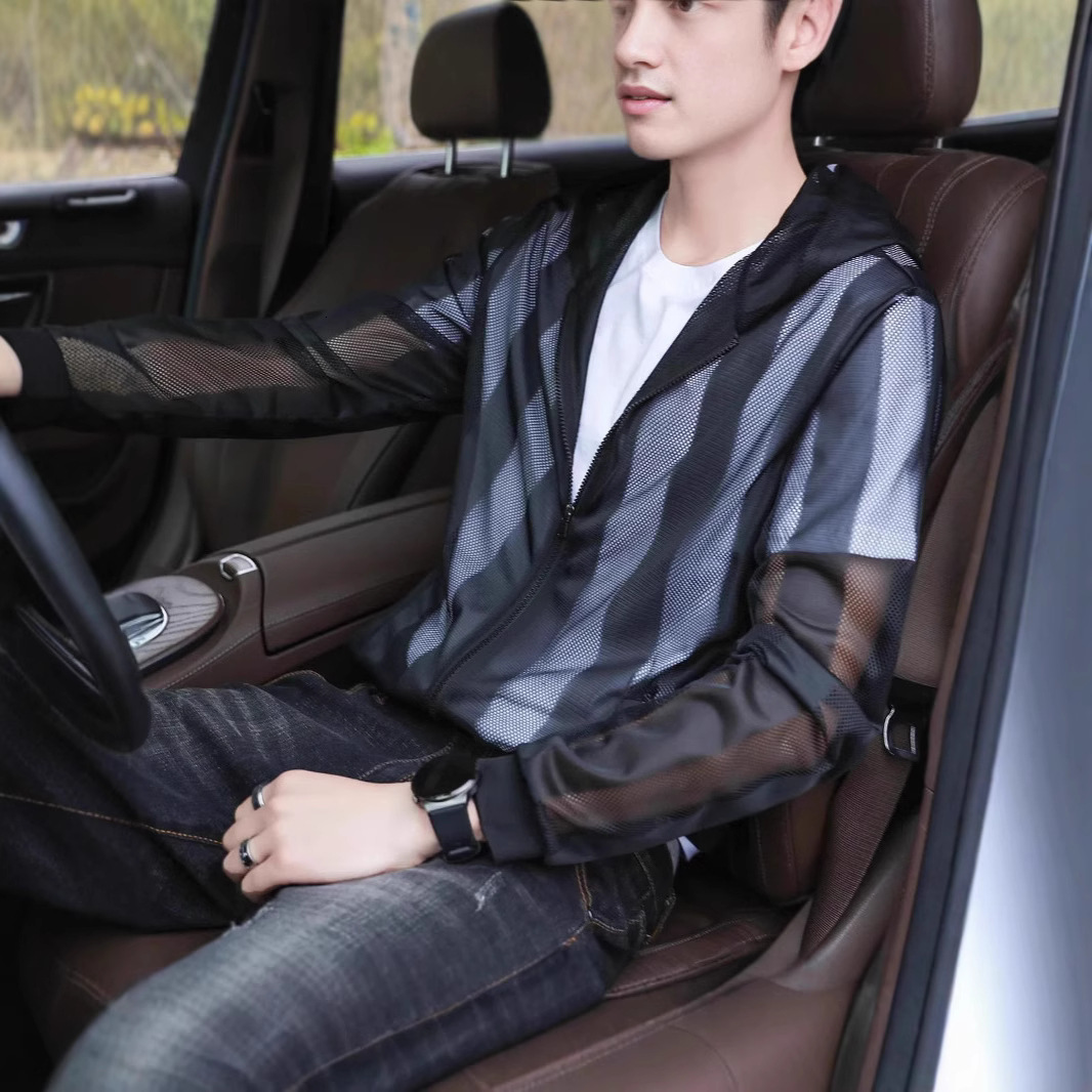 Designer Hoodie Jacket Tracksuit Men Polo Veste Coat Men's Sun Protection Jacket Summer Sun Protection Clothing Ultra-thin Breathable Hollow Out 