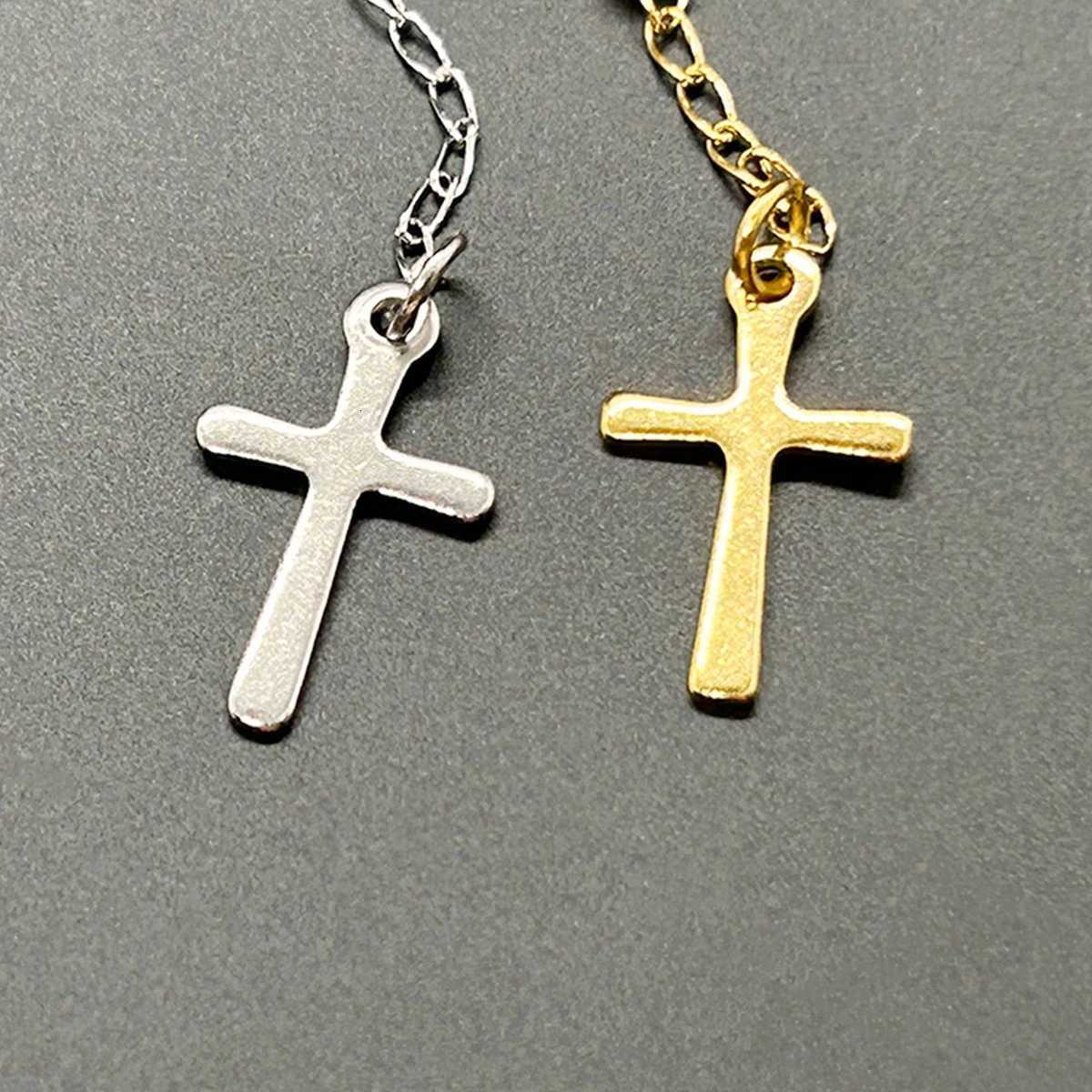 Stainless Steel Necklaces For Women Men Long Chain Crucifix Cross Pendant Necklace Religious Praye Jewelry giftXJ251018