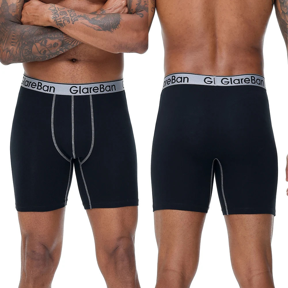 4pcs Set MidLong Boxer Shorts Mens Underwear Cotton Breathable Male Underpants for Men Homme Boxershorts Slips Soft Panties 251021