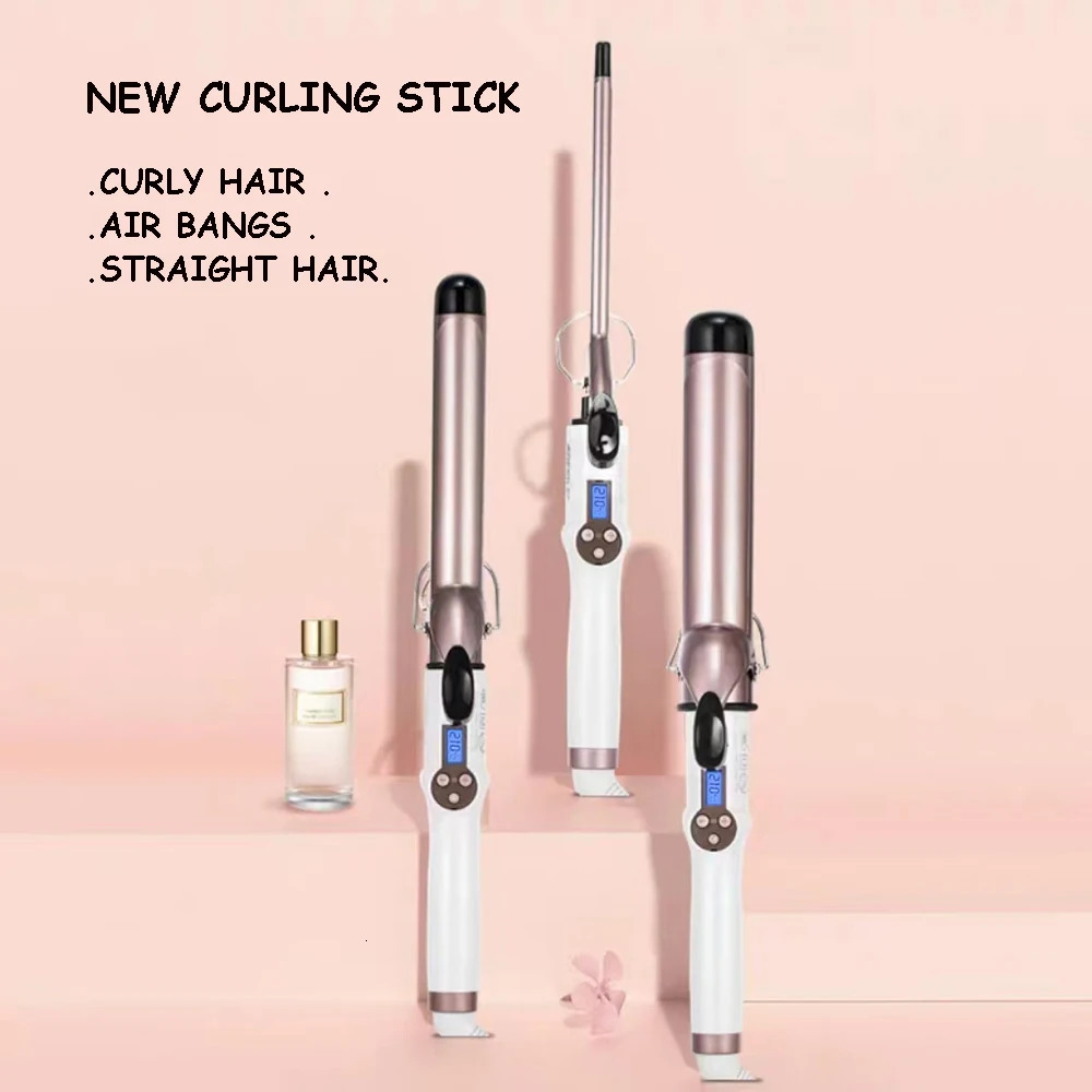 Electric Professional Ceramic Hair Curler LED Curling Iron Roller Curls Wand Waver Hair straightener Styling Tool 9mm38mm 251018