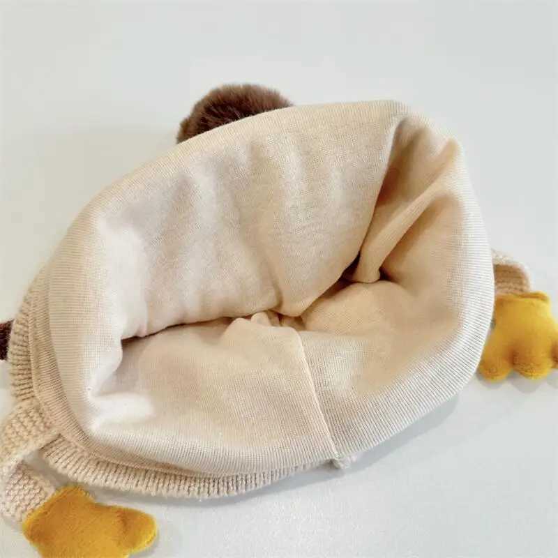 Kids Boys Girls Knitted Hats Cute Penguin Shape Elastic Beanies Warm Ear Protection Cap for Autumn Winter Toddlers Fascinators J251021