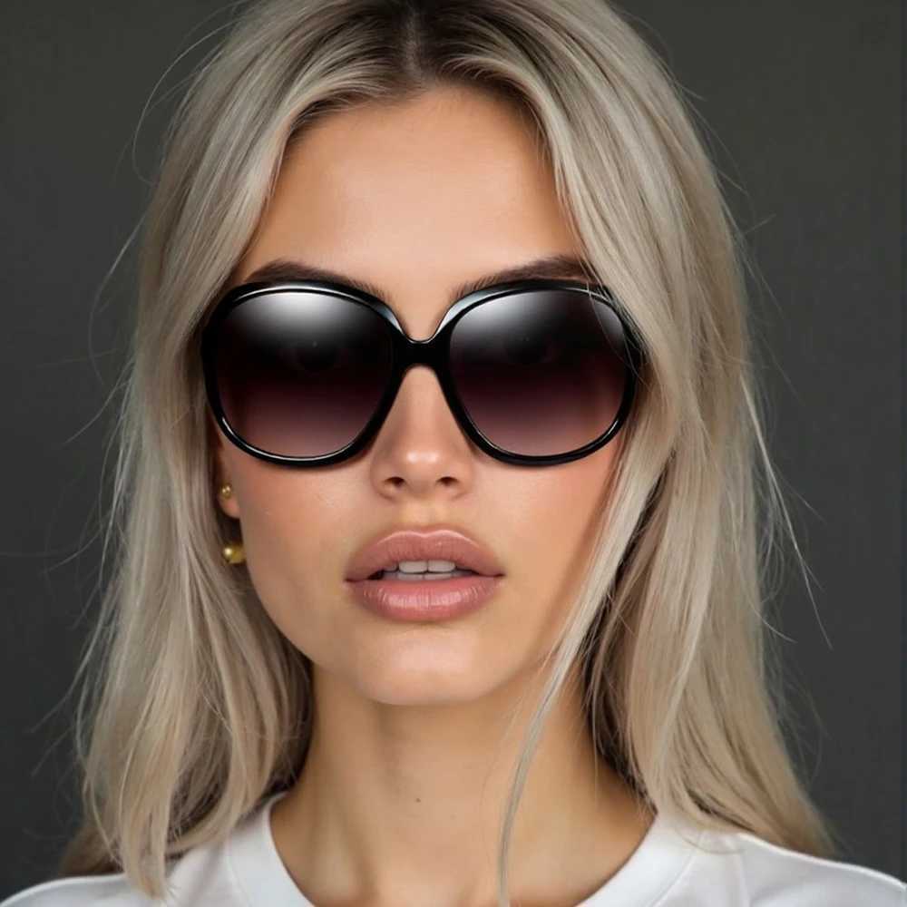 Brand Design Elegant Oversized Polarized Sunglasses Women Fashion Big Round Sun Glasses Ladies Vintage Outdoor Anti Glare Shades J251114
