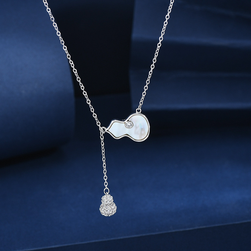 Necklace for women Fashionable gold-plated necklace women's zircon fish tail bow shell collarbone chain free shipping Valentine's Day gift