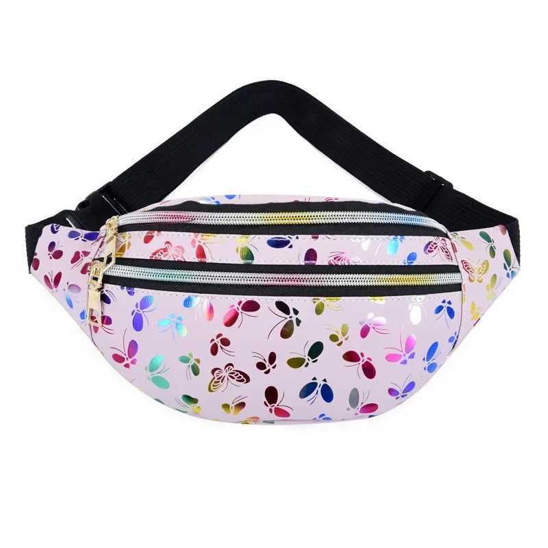 New Colorful Waist Bag for Women Style Belt Bag Laser Print Crossbody Female Bag Waist Pack Travelling Mobile Phone Bags Case Z251021