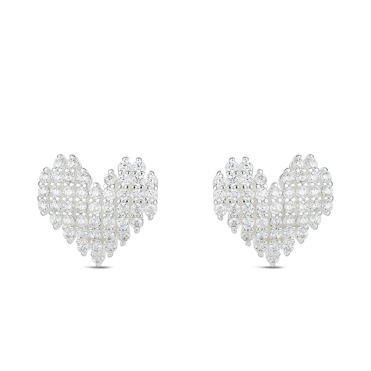 Designer earrings S925 pure silver heart-shaped earrings for women with a high-end and niche design retro light luxury earrings free shipping