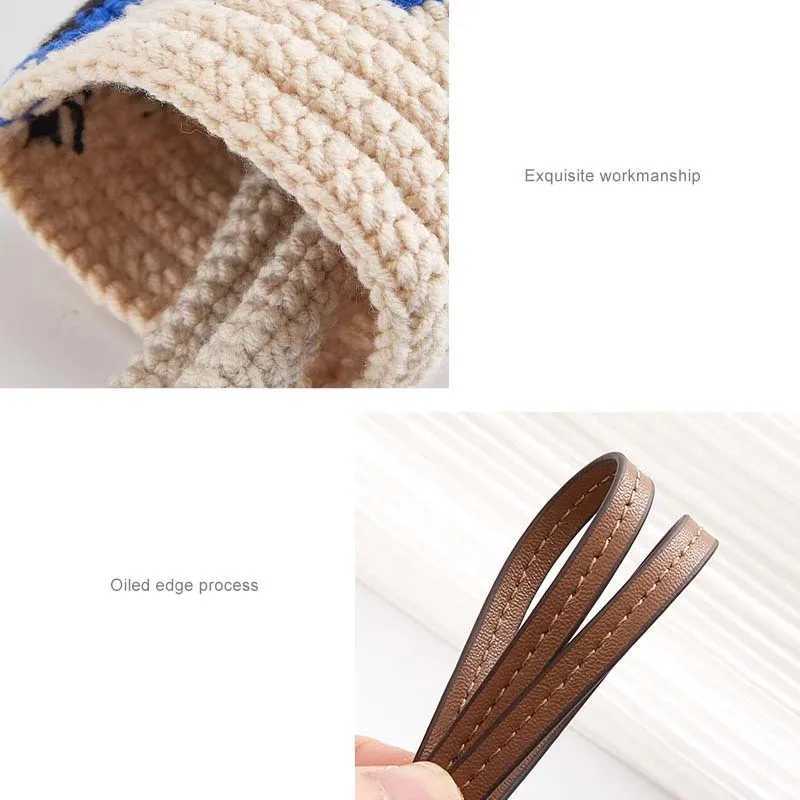 Woven cute doll bag charm knitted humanoid bag pendant womens bag keychain car pendant backpack decoration bag accessories J251121