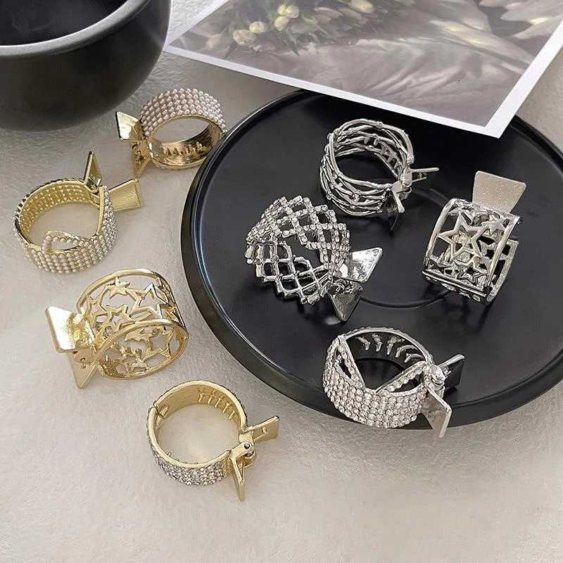 New Pearl Rhinestone Hair Claws Girl for Women High Ponytail Clip Fixed Hairpin Fashion Hair Accessories Headwear GiftsW254021