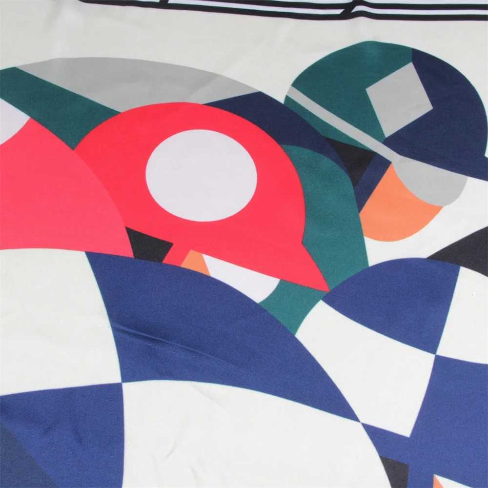 Silk Scarf Wen Sporter Print Square Scarves Echarpes Silk Foards Fme Wraps Beach Shawls Bandana Lady Hijabs 90CMW251021