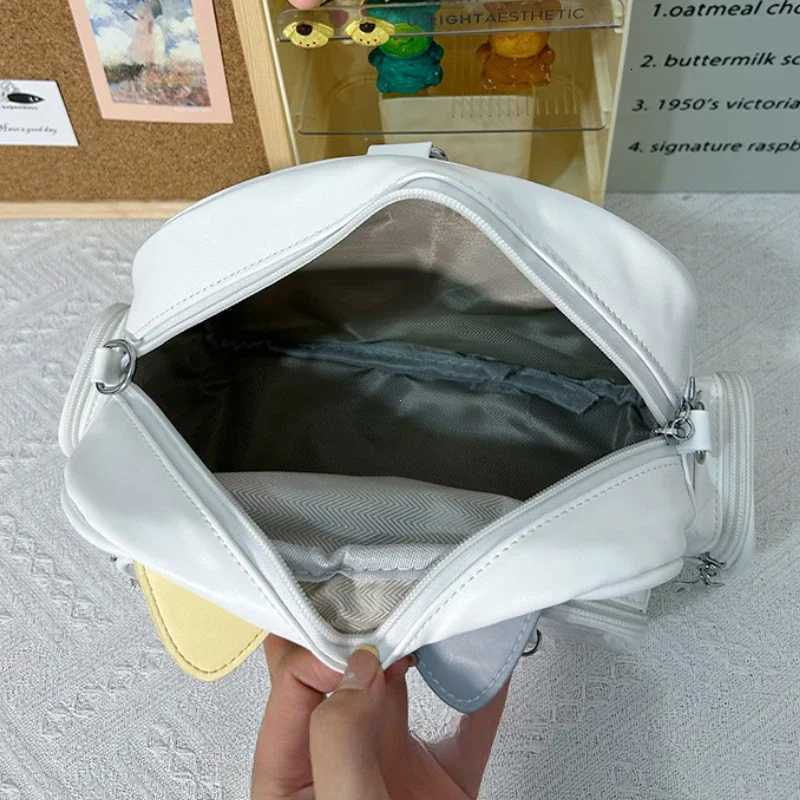 Womens Fashion Backpacks Y2K Korean Japan Kawaii Cat Ita Bag PU Cute Girls Transparent Pocket Aesthetic Shoulder Crossbody BagsXJ251021