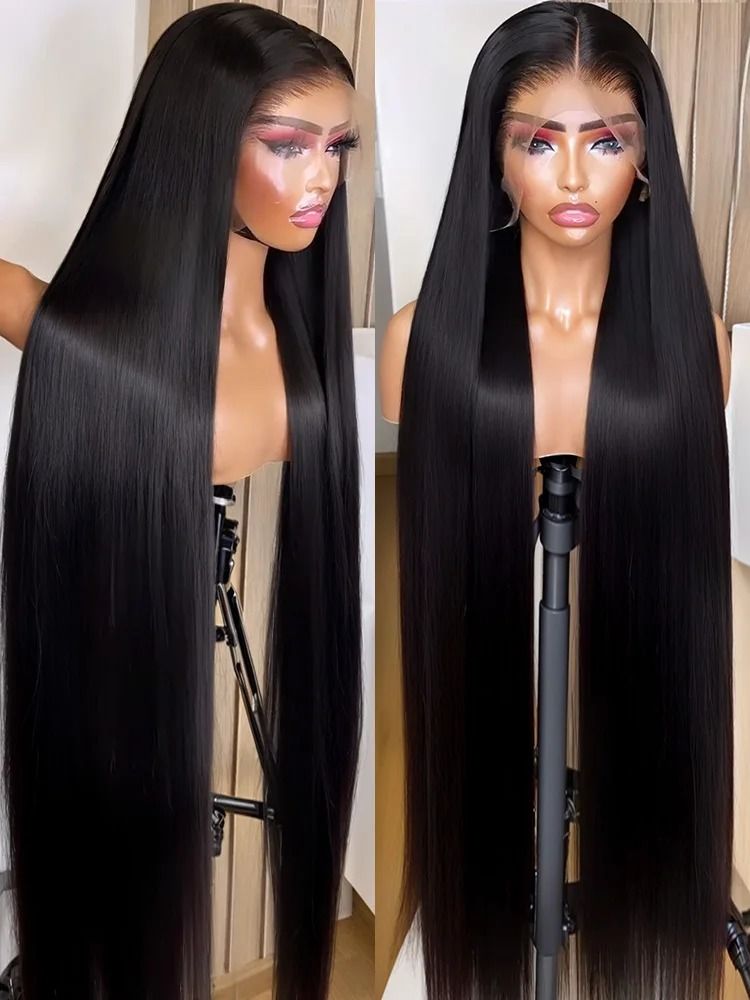 200 Density Wear And Go 30 34 Inch Bone Straight Ready To Wear 13x4 HD Lace Front Human Hair Wigs Lace Frontal Wig Synthetic Lace Front wigs