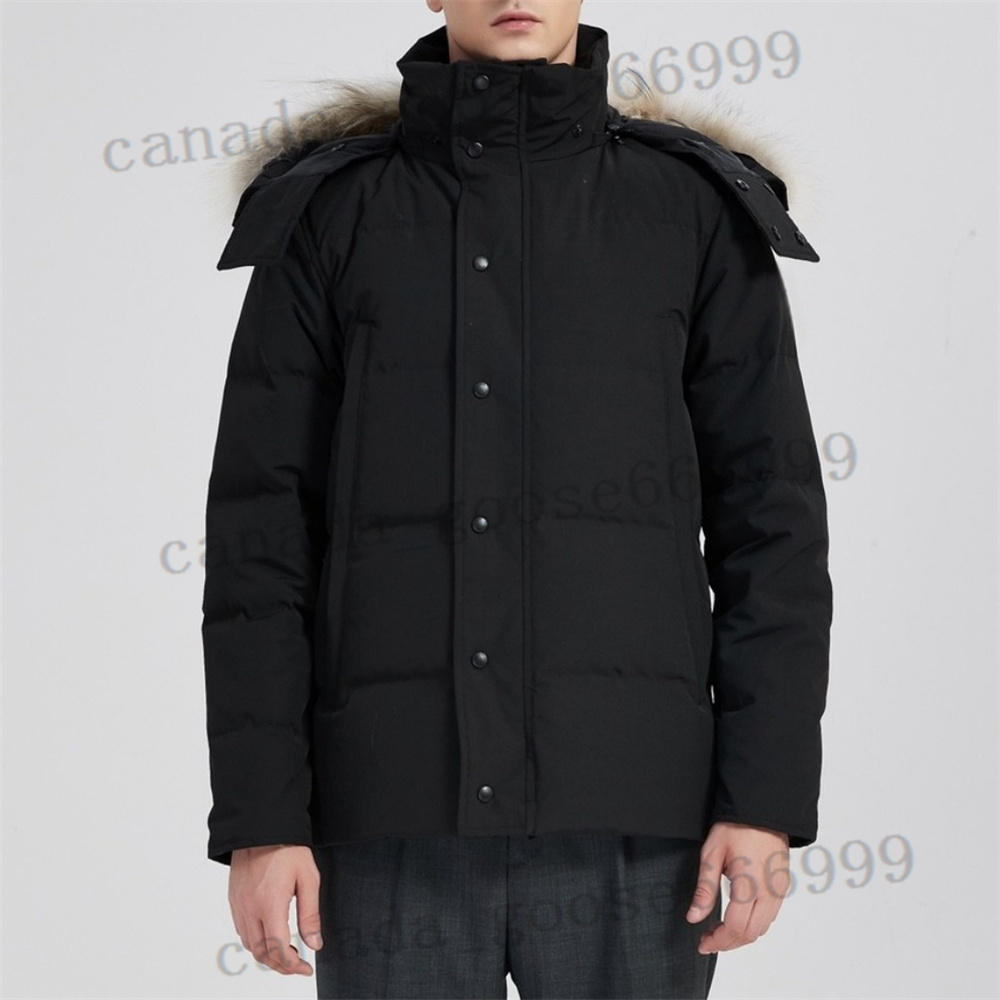 Designer puffer jacket Mens Winter Fourrure Down Parka Homme Warm Outerwear Wolf Fur Hooded Fourrure Manteau Jacket Coat Hiver Doudoune Mens Down jacket