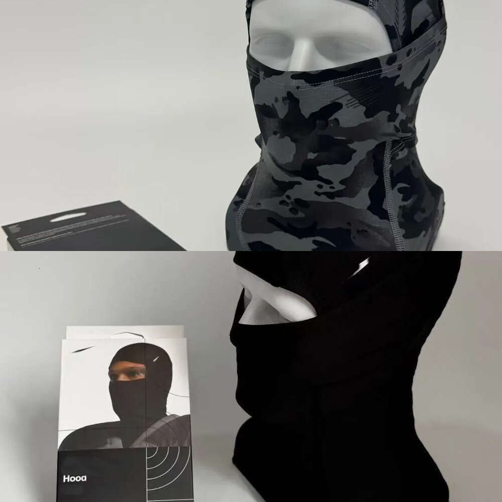 02 ski mask hat for men Black Brand Sports Face Mask Bonnet Men Neck Gaiter Head Thin Style Winter Hat
