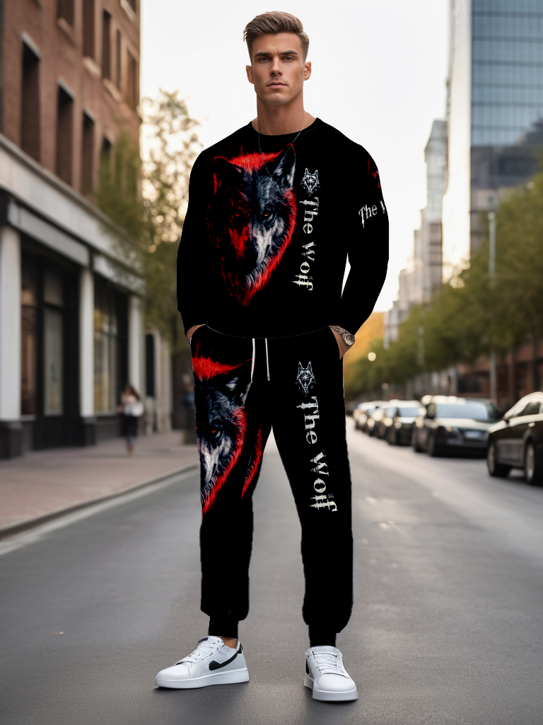 Men's Casual Knitted Long Sleeve Sweatshirt Round Neck Ankle-Length Polyester Blend Outdoor Recreation Brown Comfortable T-Shirt - YLWY0019