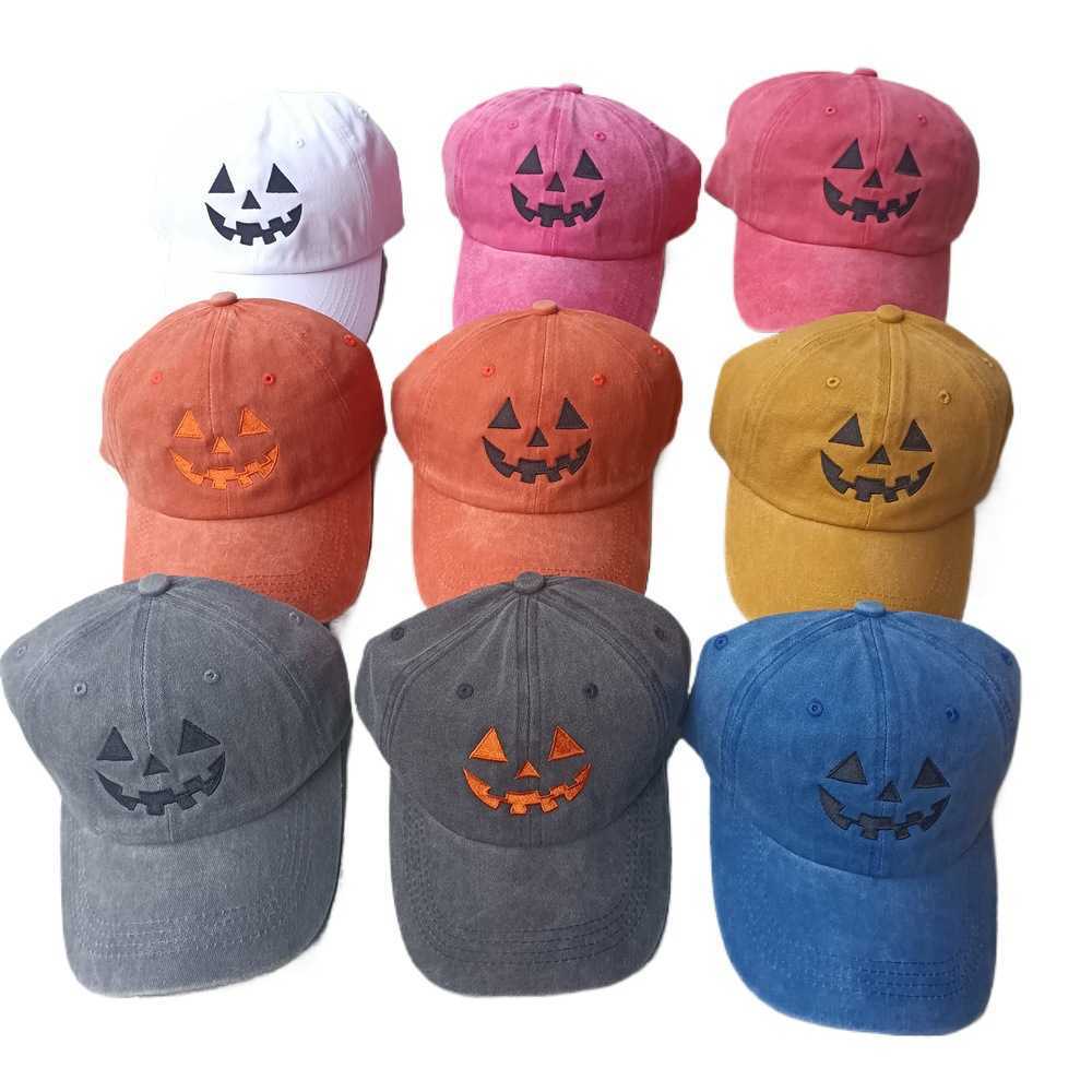 Halloween Baseball Cap Pumpkin Embroidery Duckbill Cap Costume Accessory Casual Street H251020