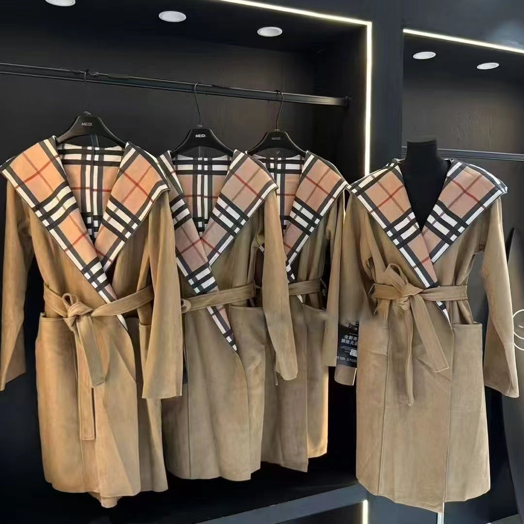 Women's Jackets European Long trench coat 2025 jacket women's Spring coat casual slimming Spring and Autumn new classic long double-row slim Women's Jackets Asian size