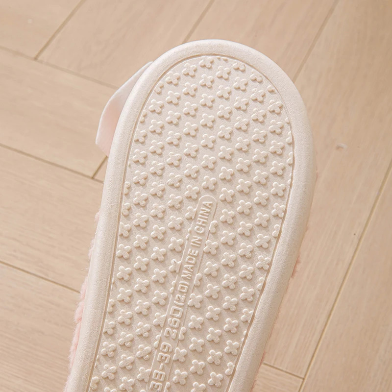 Mens Winter Cotton Slippers with Heel Indoor ThickSoled NonSlip Warm Plush FleeceLined Couples Home Cotton Shoes for Women 251021