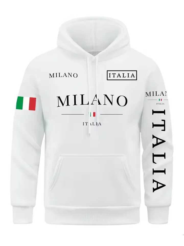 Flag Of Italy Men Hoodie Milan City Hoodies 3d Print Hoody For Man Casual Spring Autumn Clothing Top W251021
