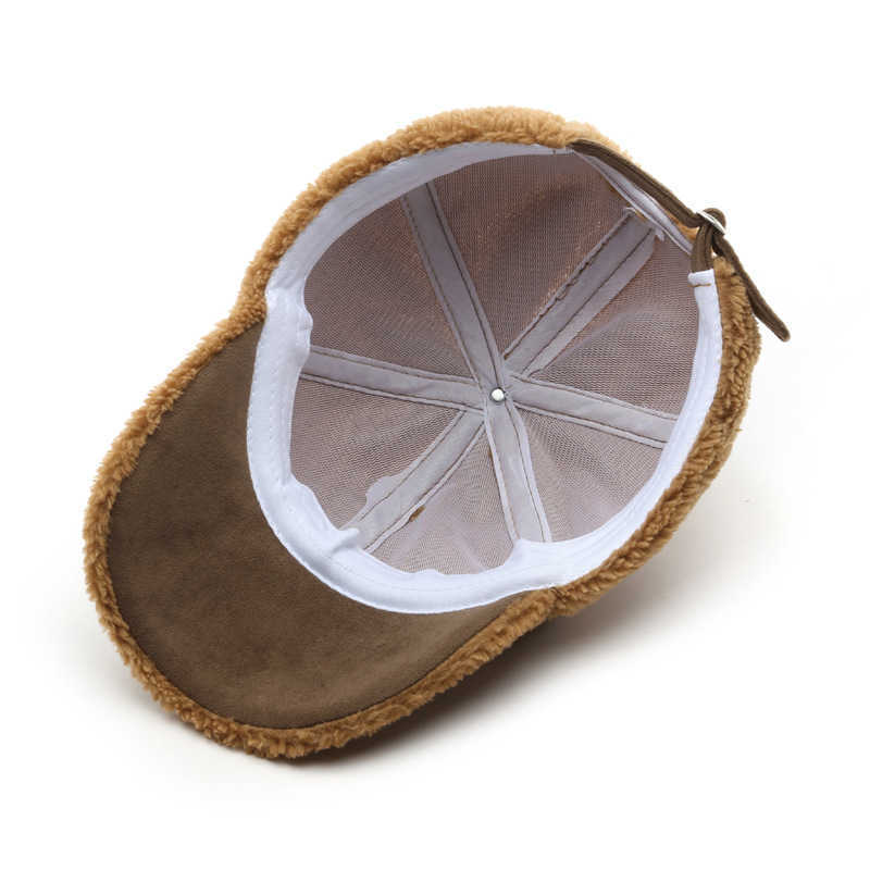 Hat Autumn and Winter Fashion Warm Grain Down Cap Outdoor Sports Casual Female Sunshade Baseball Cap H251020