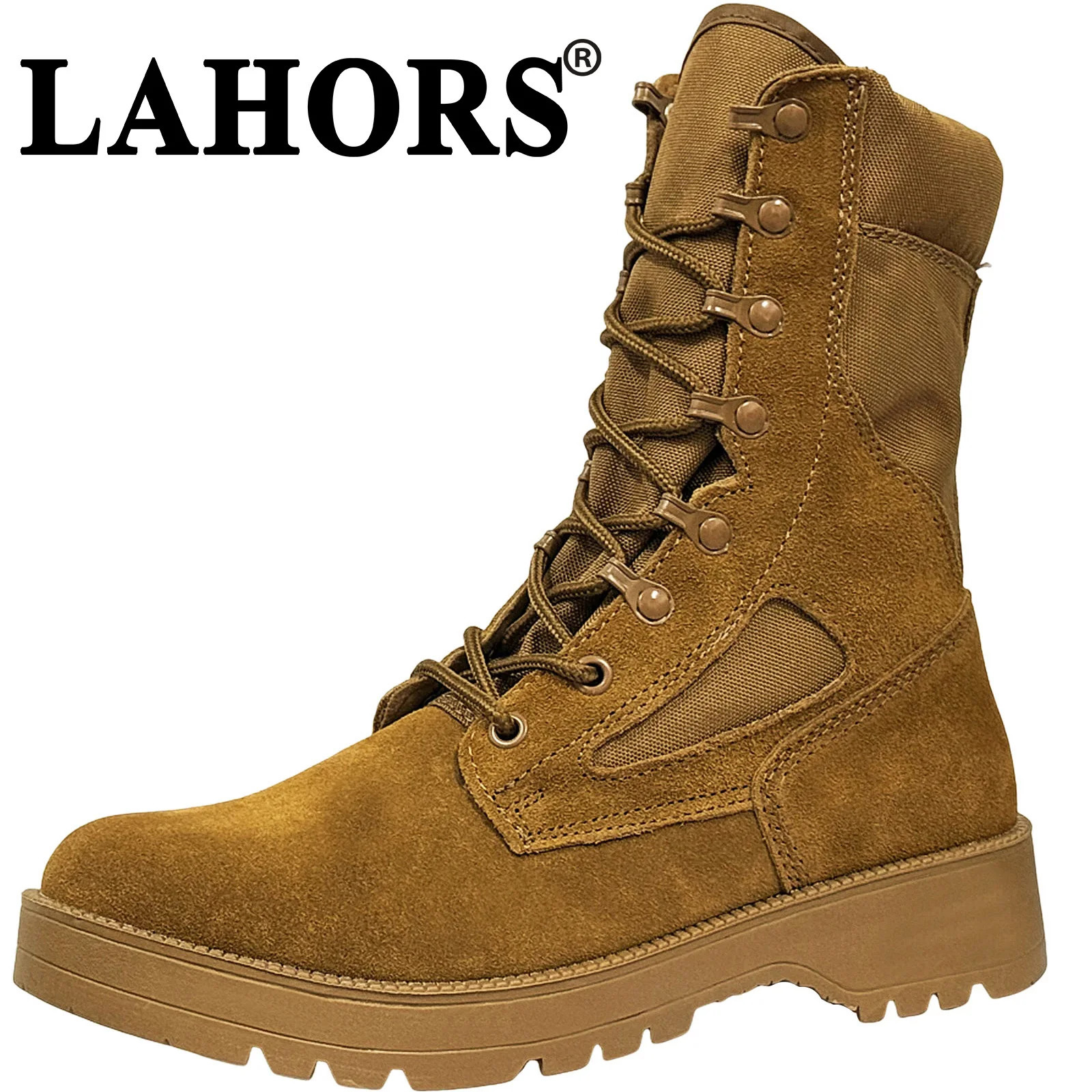 LAHORS Man Combat Tactical Boots Waterproof Outdoor Hiking Shoes Desert Army Boots Breathable Male Ankle Boots251020