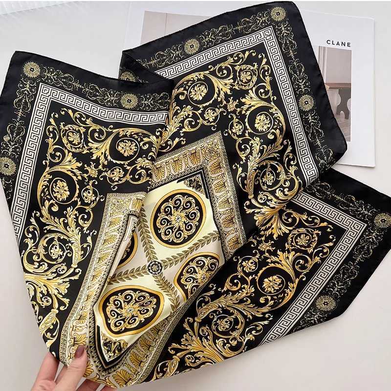 Luxury Brand Neckerchief Silk Feeling Scarf for Women Design Hair Bands Satin Square Headscarf Ribbon Lady Wrist Hand Wrap Shawl W251021