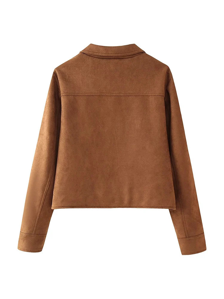 Autumn and Winter American Retro Casual Versatile Fashion HighEnd Style Western Slim Brown Jacket for Women 251021