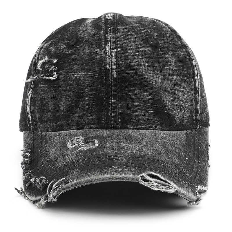 Mens Unique Spring and Autumn Washed Distressed Baseball Cap Outdoor Womens Sports Casual Sun Protection Visor Cap H251020