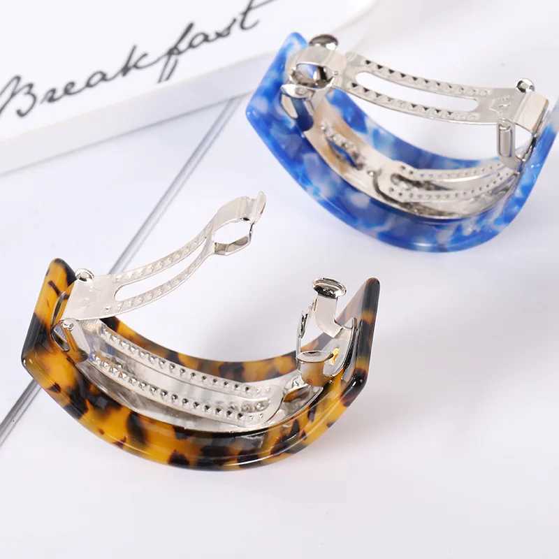 Acetate Spring Clip Hair Claw 6CM Women Elegant High Bun Updo Ponytail Hairpin Fashion Hair AccessoriesW254021