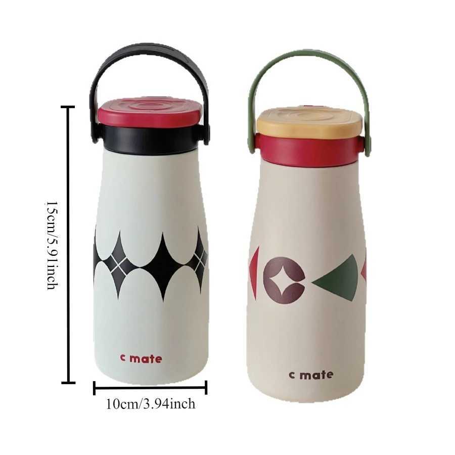 Highcolor value handheld straw ceramic liner doubledrinking insation cup texture printing portable couple fem students Y251021