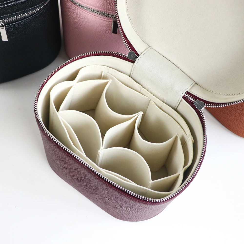 Largecapacity PU leather cosmetic box with internal storage box customizable names and letters travel portable cosmetic bagW251021