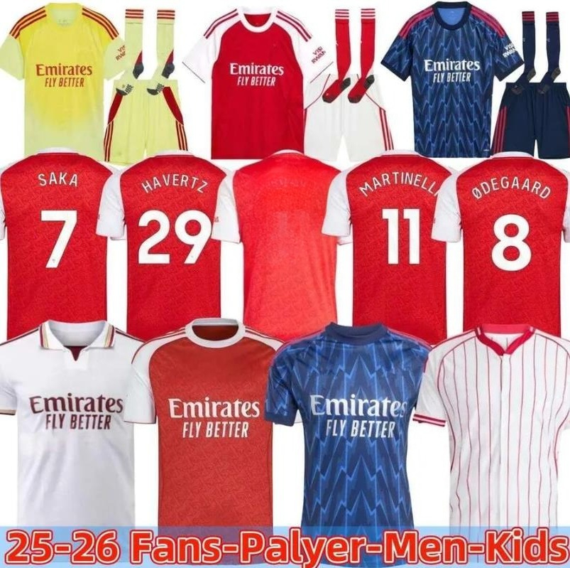 25 26 CALAFIORI soccer jerseys RICE SAKA Fans Player MADUEKE ZUBIMENDI RUSSO 2026 football shirt Men Kids ODEGAARD SAMBI VIEIRA Gyokeres HAVERTZ arSenAlfootDall