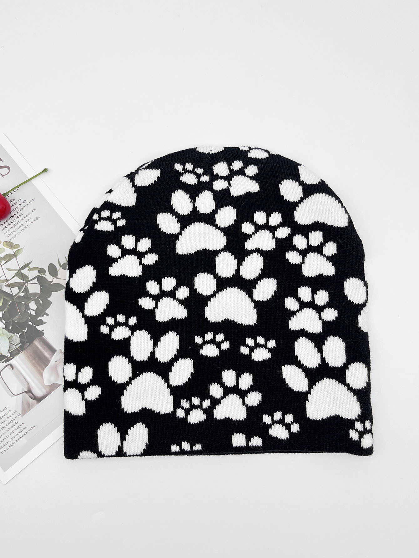 Claw Print Jacquard Knitted Hat Autumn Winter New Warm Hat Animal Knitted Hat 2025 Skin Hat H251020