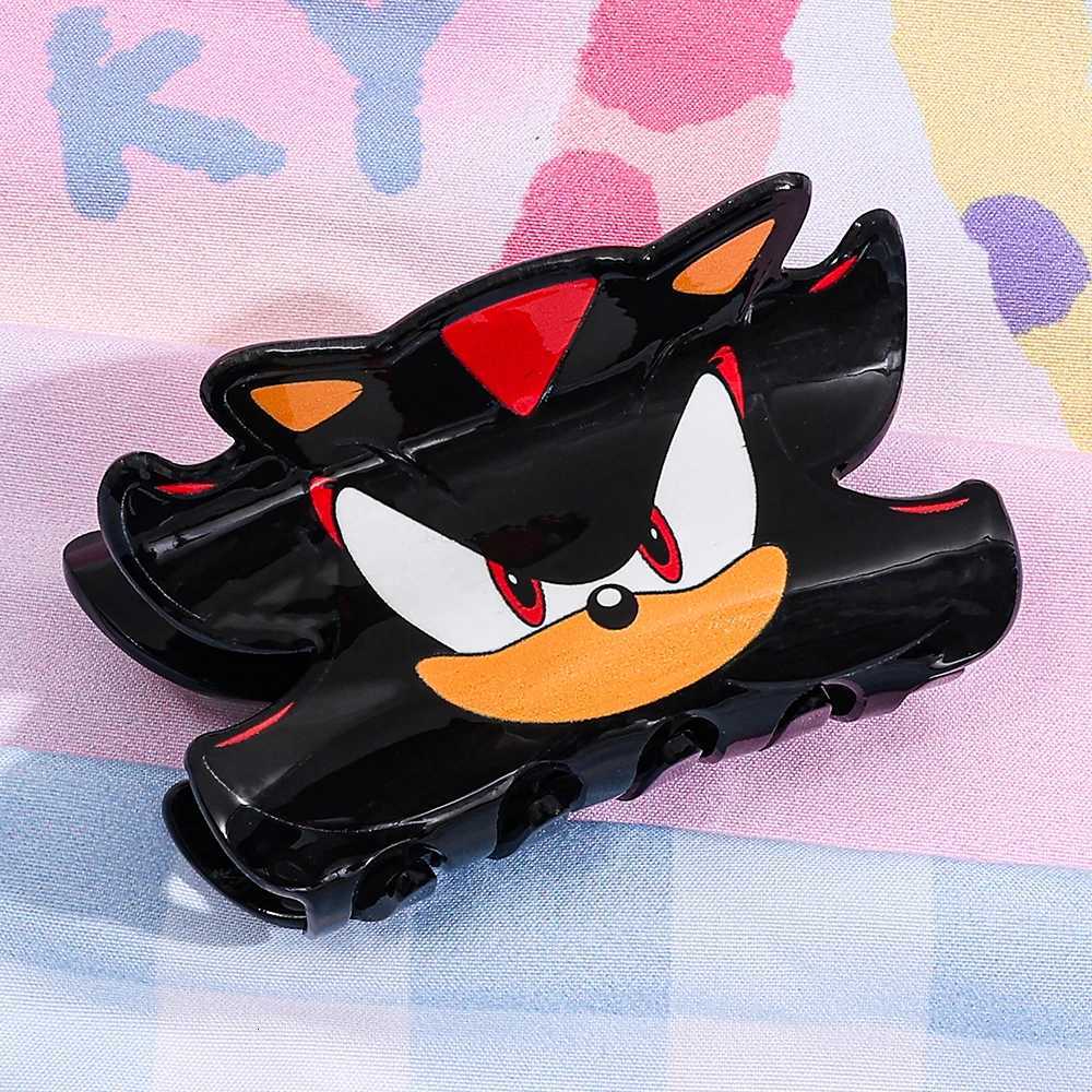 HOT Cartoon Anime Black Hedgehog Hair Clip Grab Clip Shark Clip Acrylic Hair Grab Hair Accessories GiftW254021