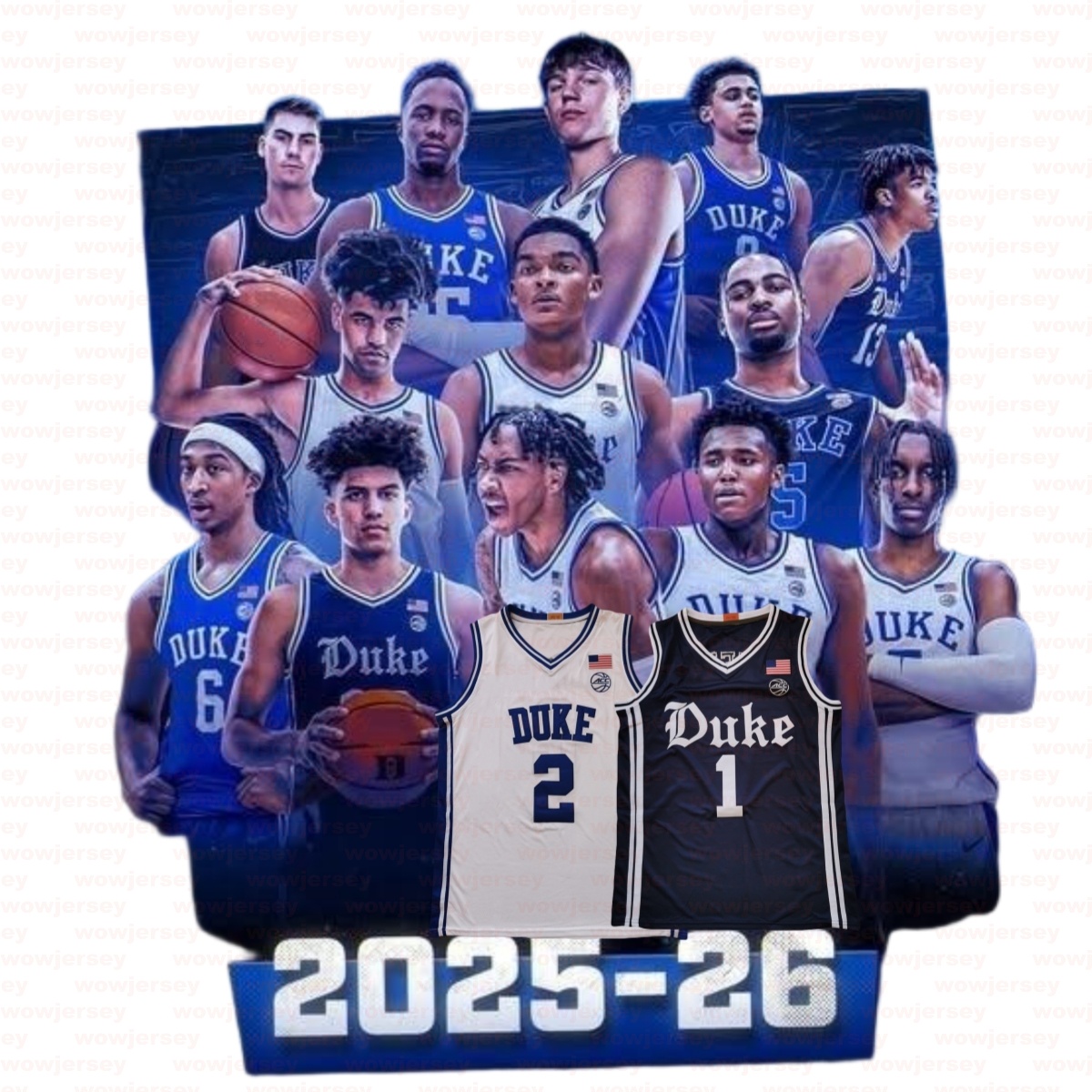 2025-26 DUKE #12 Cameron Boozer Basketball jersey Caleb Foster Isaiah Evans Patrick Ngongba II Dame Sarr Cayden Boozer Maliq Brown Darren Harris Nikolas Khamenia