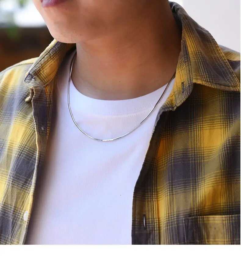 High Quality Fashion Hot Sell Snake Chain Platinum Plated Ladies 1MM Thick Necklaces Jewelry Gift Wholesale No FadeXJ251018