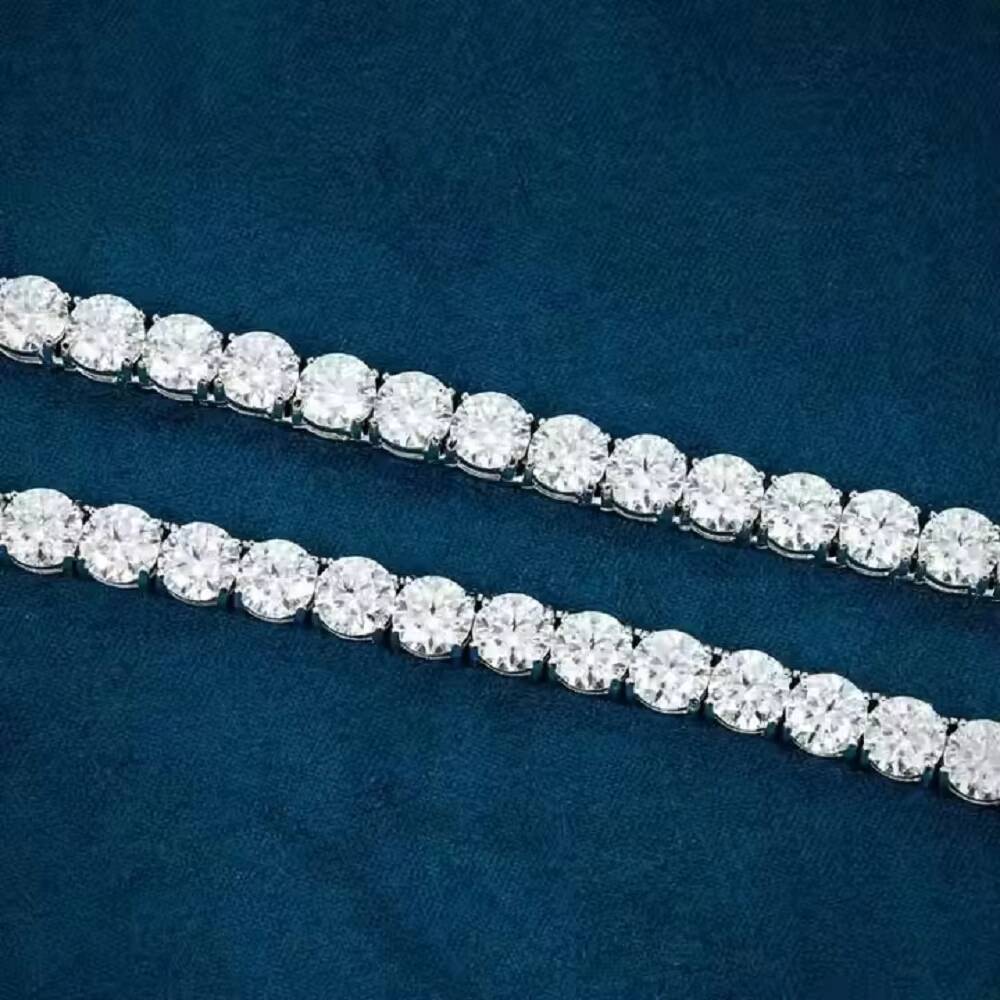 Unisex VVS Clarity Moissanite Diamond 925 Sterling Silver Fine Body Chain Heavy Cuban Linked for Trendy Parties white Gold