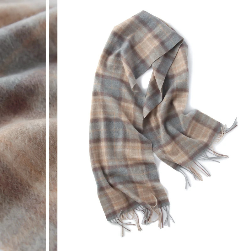 2025 Highly Selected 100 Wool Red Scottish Plaid ScarvesWarm Winter Men Scarf Houndstooth Comfortable Winter Scarves Man 251016