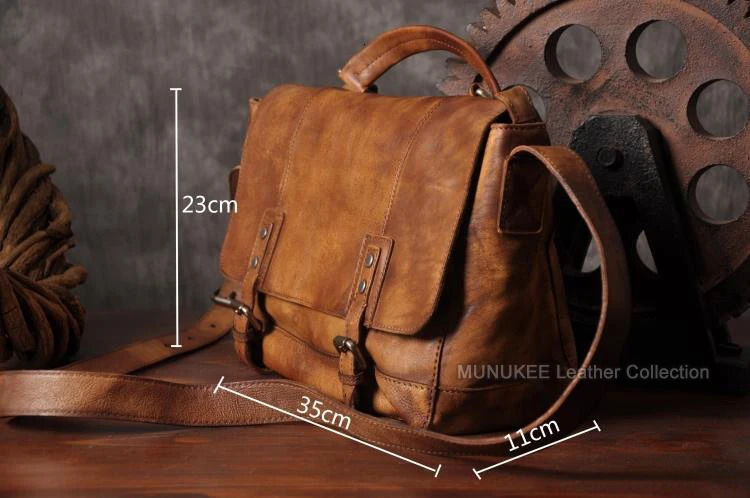 Vintage Genuine Leather Messenger Bag men Shoulder Men Crossbody Male Sling Leisure Tote Handbag Brown Grey 251014