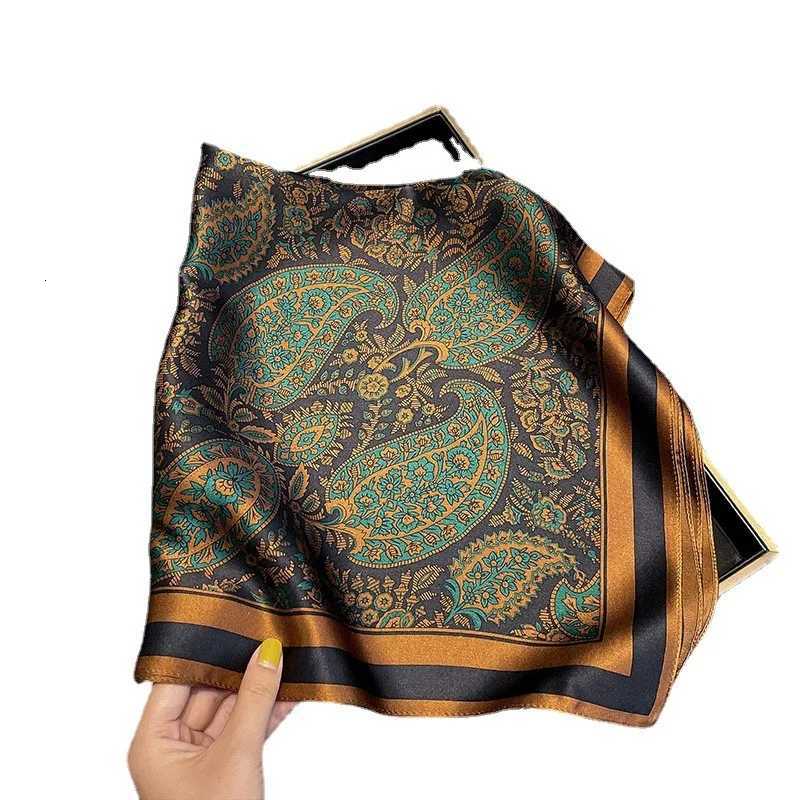 Imitation Silk Printed Square Scarf Wens Scarf Mtifunctional Fashion Accories Haiand ScarfW251021