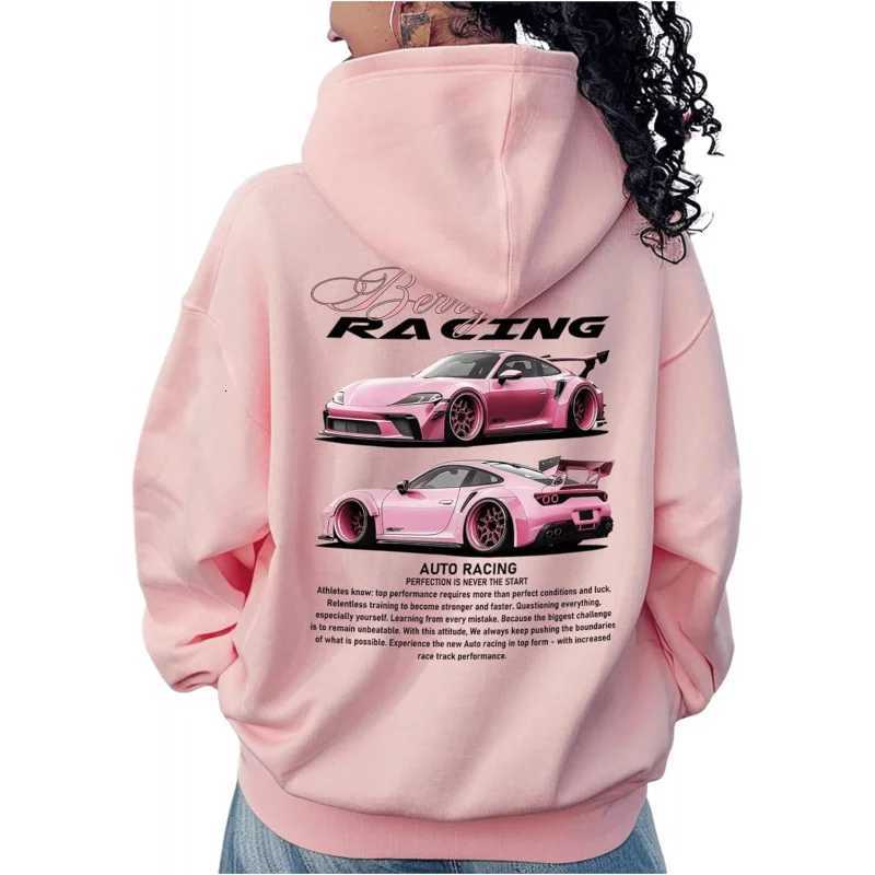 2025 Unisex Printed Hoodie Loose Drawstring Long Sleeve Letter Car Print HighQuality Comfortable Classic Retro Sportswear W251021