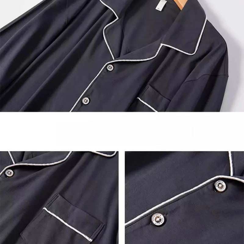 92 Bamboo Fiber 8 Spandex Home Clothes Comfortable Sleepwear Mens Set Spring And Autumn Environmentally Friendly Pijamas 251021