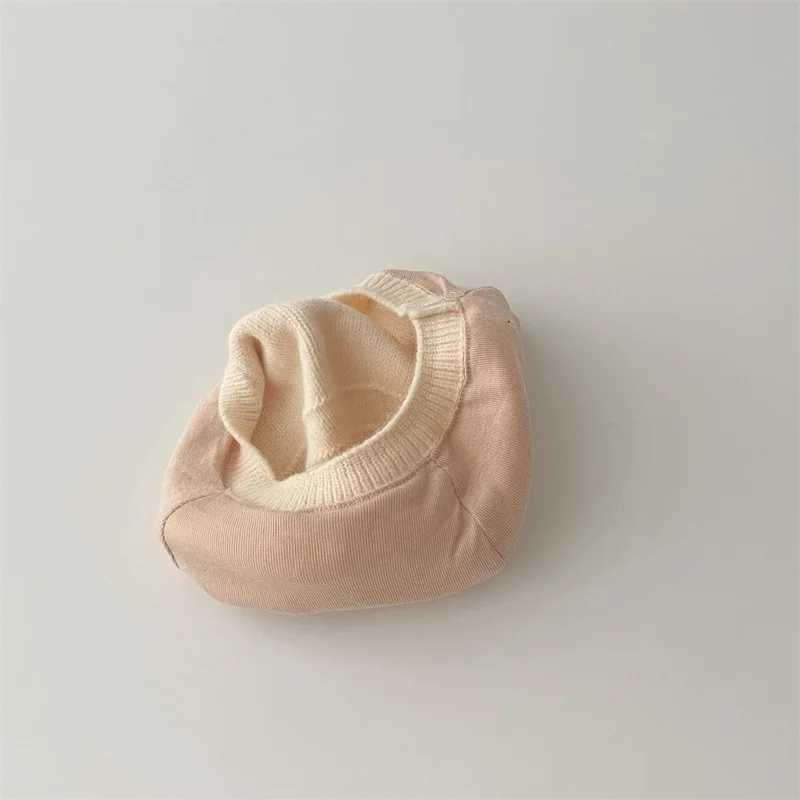 Korean Children Beret Sweet Bow Girl Baby Knitted Hat 624M Kids Winter Warm Woolen Cap Artist Painter Cap Soild Color Beanies J251021