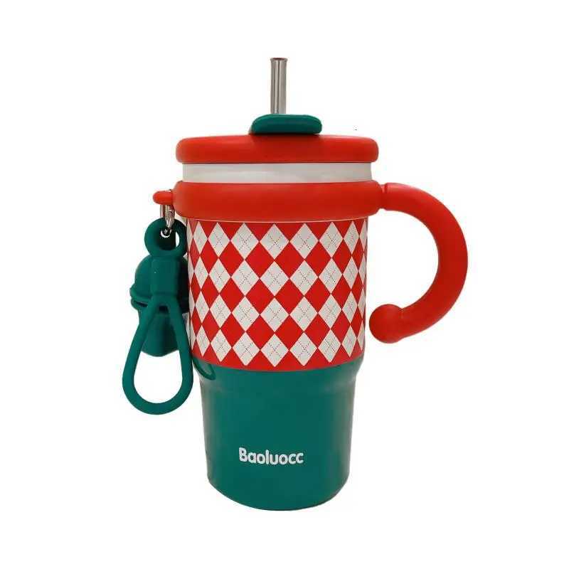 Portable Stainl Steel Coffee Insated g Large Capaci St Handle King Cup High Aesthetic Value for Girls Y251021